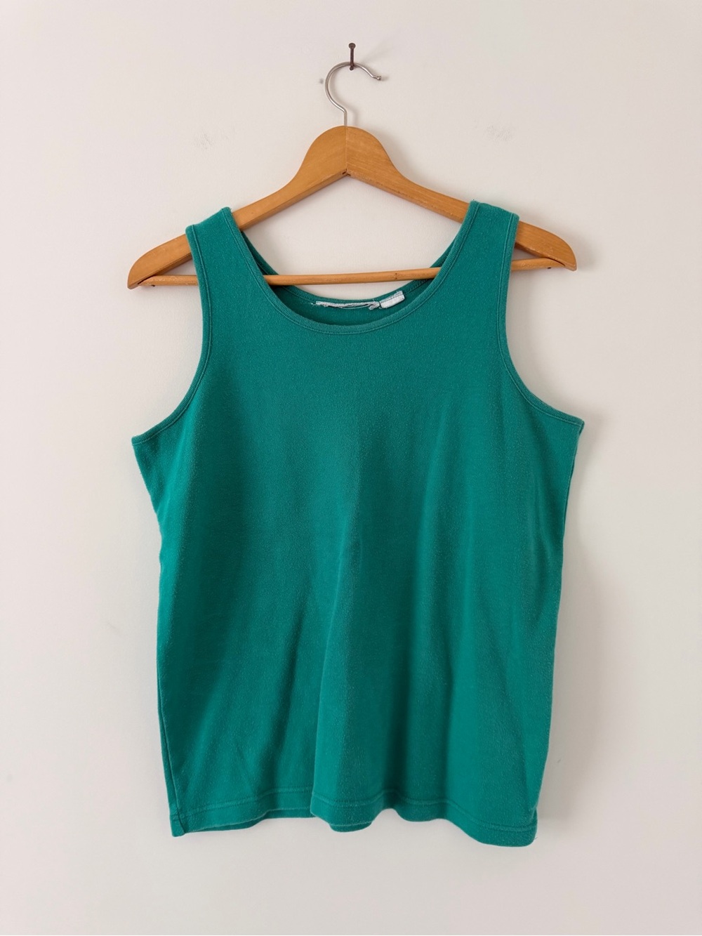 Vintage Green Sleeveless Knit Tank Top